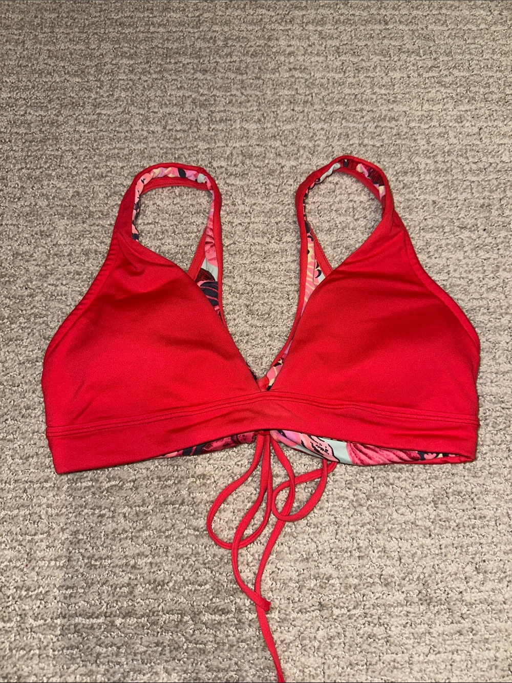 Maaji Red Tulip Reversible Bikini Top